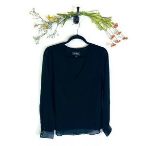 5 for $30 Sam Edelman NWOT V-Neck Leather Cuffed Blouse S